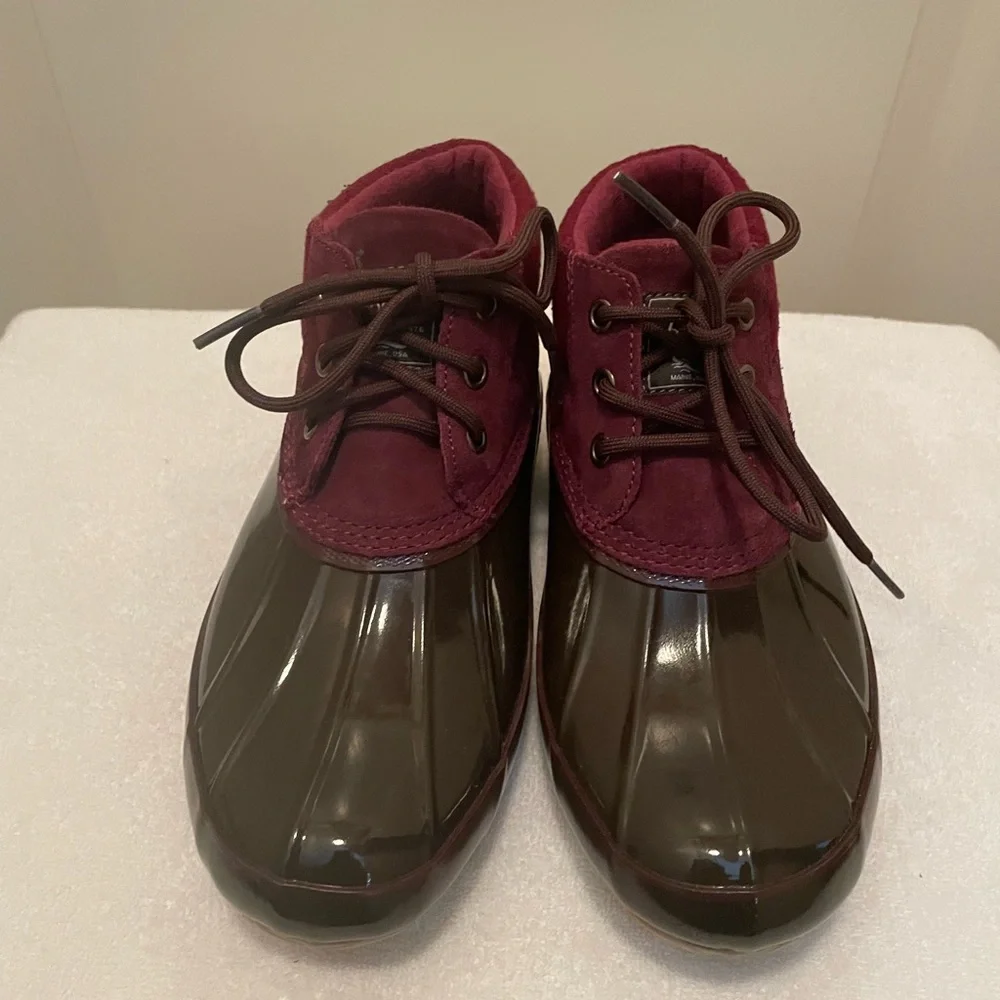 G.H. Bass Leather Wool Rubber Waterproof Duck Bootie - Women’s Size 7 - Picture 2 of 9